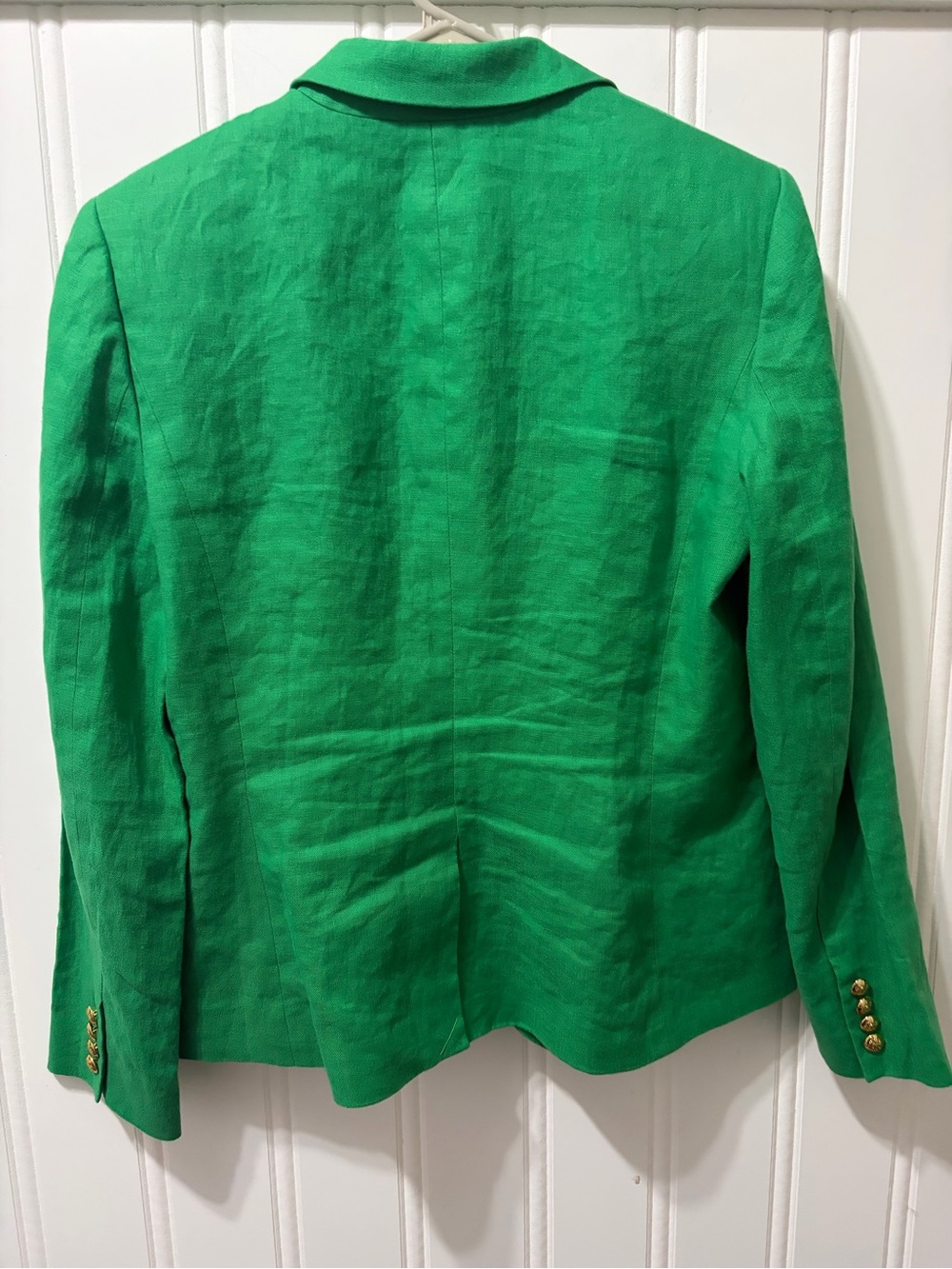 Lauren Ralph Lauren Green Linen Blend Gold Crest Button Blazer Jacket 12 - Picture 10 of 12